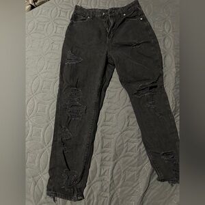 American Eagle Outfitters Black Distressed Jeans